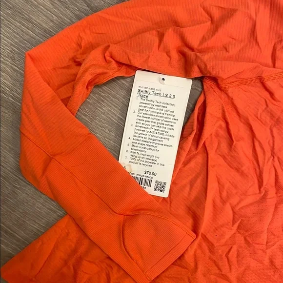 Lululemon Orange Athletic Top - Picture 2 of 4